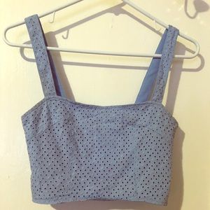 Blue crop top